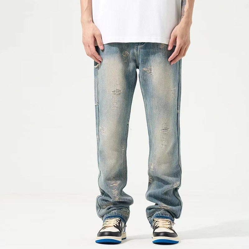 WASHED STACKED DENIM