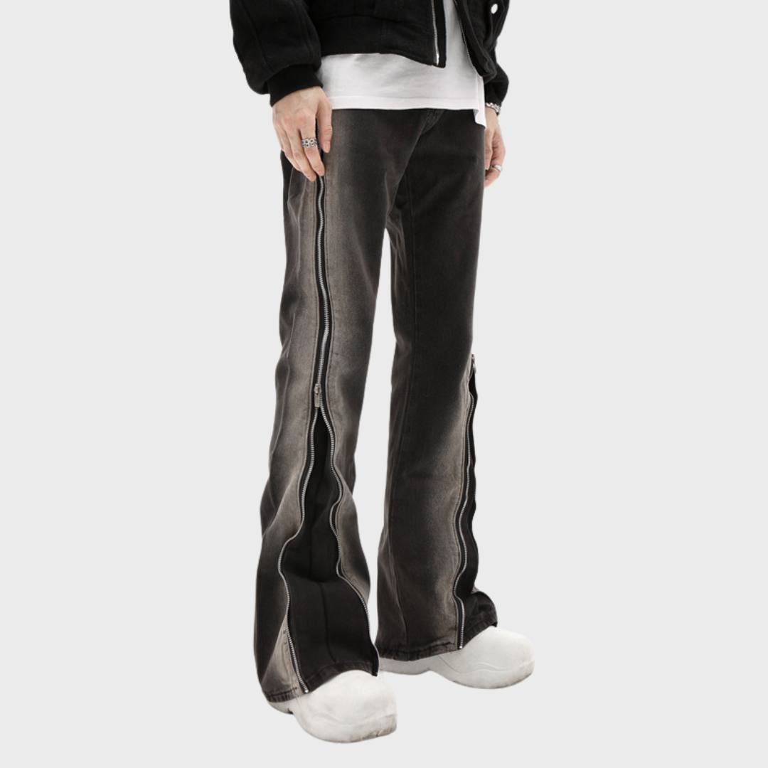 PANTALONI OMBRE CON ZIP