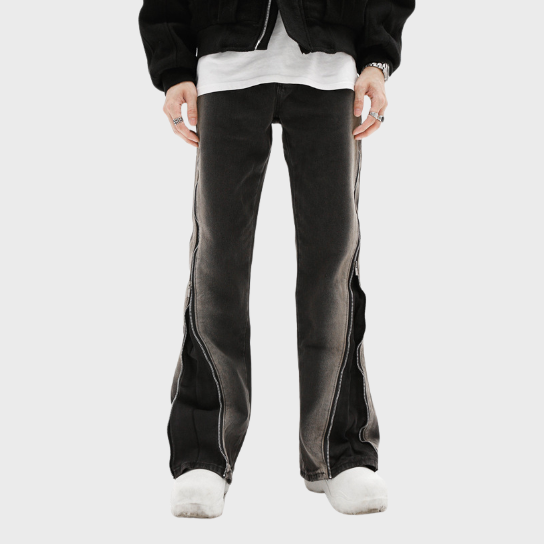 PANTALONI OMBRE CON ZIP