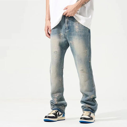 WASHED STACKED DENIM